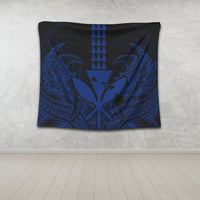Hawaii Polynesian Kanaka Kakau Tapestry - Alan Style Blue - AH - Polynesian Pride