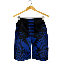 Hawaii Polynesian Kanaka Kakau Men's Shorts - Alan Style Blue - AH - Polynesian Pride