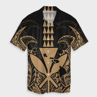 Hawaii Polynesian Kanaka Kakau Hawaiian Shirt - Alan Style Gold - AH Unisex Black - Polynesian Pride