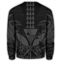 Hawaii Polynesian Kanaka Kakau Sweatshirt - Alan Style Gray - AH - Polynesian Pride