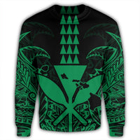 Hawaii Polynesian Kanaka Kakau Sweatshirt - Alan Style Green - AH - Polynesian Pride