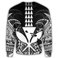 Hawaii Polynesian Kanaka Kakau Sweatshirt - Alan Style White - AH - Polynesian Pride