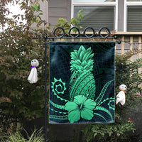 Hawaii Polynesian Pineapple Hibiscus Flag - Green - AH - Polynesian Pride