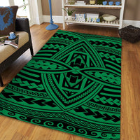Hawaii Polynesian Seamless Green Area Rug - AH - Polynesian Pride