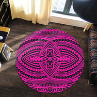 Hawaii Polynesian Seamless Pink Round Carpet - AH - Polynesian Pride