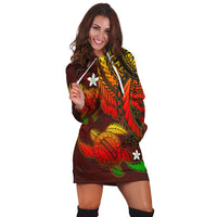 Hawaii Polynesian Turtle Hibiscus Hoodie Dress - Color Flag - AH - Polynesian Pride