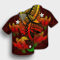 Hawaii Polynesian Turtle Hibiscus Hawaiian Shirt - Color Flag - AH - Polynesian Pride