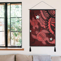 Hawaii Polynesian Turtle Hibiscus Hanging Poster - Red - AH - Polynesian Pride