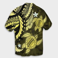 Hawaii Polynesian Turtle Hibiscus Hawaiian Shirt - Yelow - AH - Polynesian Pride