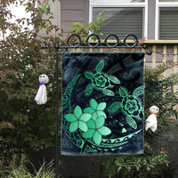 Hawaii Polynesian Turtle Plumeria Flag - Pog Style Green - AH - Polynesian Pride