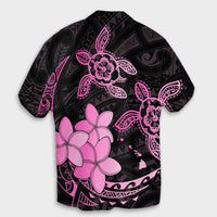 Hawaii Polynesian Turtle Plumeria Hawaiian Shirt - Pog Style Pink - AH - Polynesian Pride