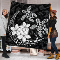 Hawaii Polynesian Turtle Plumeria Premium Quilts - Pog Style White - AH - Polynesian Pride