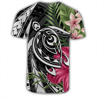 Hawaii Polynesian Turtle Tropical Hibiscus Plumeria T Shirt - Polynesian Pride