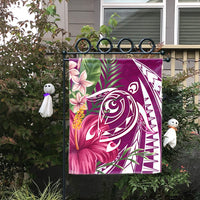 Hawaii Polynesian Turtle Tropical Hibiscus Plumeria Flag - Pink - AH - Polynesian Pride