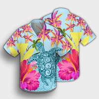 Hawaii Sea Turtle Hibiscus Kanaka Hawaiian Shirt - AH - Polynesian Pride