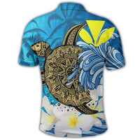 Hawaii Sea Turtle Plumeria Coconut Tree Polo Shirt - Polynesian Pride