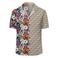 Hawaii Seamless Exotic Pattern With Tropical Leaves Flowers Lauhala Moiety Hawaiian Shirt - Polynesian Pride