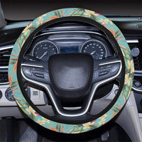 Hawaii Seamless Floral Pattern With Tropical Hibiscus, Watercolor Hawaii Universal Steering Wheel Cover with Elastic Edge - Polynesian Pride