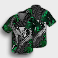 Hawaii Shark Polynesian Tropical Hawaiian Shirt - Gray - AH - Polynesian Pride