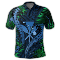 Hawaii Shark Polynesian Tropical Polo Shirt Pastel - Polynesian Pride