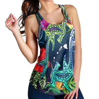 Hawaii Shark Tropical Color Racerback Tank - AH - Polynesian Pride