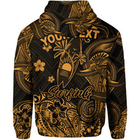 Custom Hawaii Surfing Polynesian Hoodie Unique Style Gold LT8 - Polynesian Pride