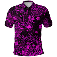 Hawaii Surfing Polynesian Polo Shirt Unique Style Pink LT8 - Polynesian Pride