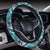 Hawaii Tropical Monstera Leaf Blue Hawaii Universal Steering Wheel Cover with Elastic Edge - Polynesian Pride