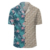 Hawaii Tropical Monstera Leaf Blue Lauhala Moiety Hawaiian Shirt - Polynesian Pride