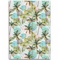 Hawaii Tropical Watercolor Palm Tree Leaf Area Rug - AH Luxurious - Polynesian Pride