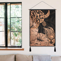 Hawaii Turtle Hanging Poster Polynesian Hibiscus Art Organe - AH - Polynesian Pride