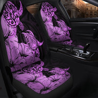Hawaii Turtle Car Seat Covers Polynesian Hibiscus Art Pink - AH - Polynesian Pride