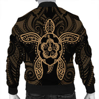 Hawaii Turtle Fixed Gold Bomber Jacket AH - Polynesian Pride