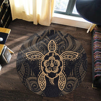 Hawaii Turtle Fixed Gold Round Carpet AH - Polynesian Pride