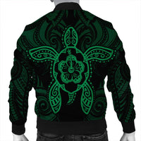 Hawaii Turtle Fixed Green Bomber Jacket AH - Polynesian Pride