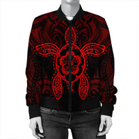 Hawaii Turtle Fixed Red Bomber Jacket AH - Polynesian Pride