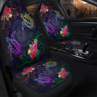 Hawaii Turtle Hibiscus Car Seat Covers - Day Style - AH - Polynesian Pride