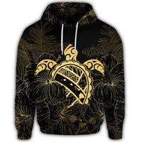 Hawaiian Turtle Kanaka Golden Hoodie - Polynesian Pride