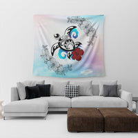 Hawaii Turtle Lollipop Plumeria Tapestry - AH - Polynesian Pride