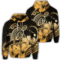 Hawaii Turtle Map Polynesian Zip Hoodie Safety Unisex Art - Polynesian Pride