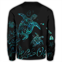 Hawaii Turtle Ohana Paua Shell Sweatshirt - AH - Polynesian Pride