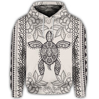Hawaiian Turtle Pattern Hoodie - Polynesian Pride