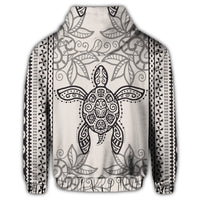 Hawaii Turtle Pattern Zip Hoodie - Polynesian Pride