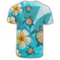 Hawaii Turtle Plumeria Kanaka Ocean T Shirt - Polynesian Pride