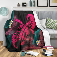 Hawaii Turtle Polynesian Tropical Premium Blankets - Ghia Style Pink - AH - Polynesian Pride