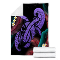 Hawaii Turtle Polynesian Tropical Premium Blankets - Ghia Style Purple - AH - Polynesian Pride