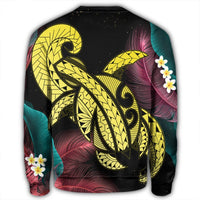 Hawaii Turtle Polynesian Tropical Sweatshirt - Ghia Style Yellow - AH - Polynesian Pride
