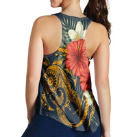 Hawaii Turtle Polynesian Tropical Hibiscus Plumeria Racerback Tank - AH - Polynesian Pride