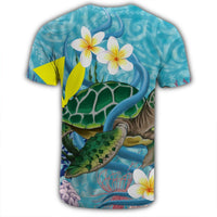 Hawaii Turtle Sea Cotral Polynesian T Shirt - Polynesian Pride