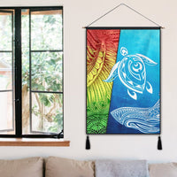 Hawaii Turtle Shark Polynesian And Sea Hanging Poster - AH - Polynesian Pride